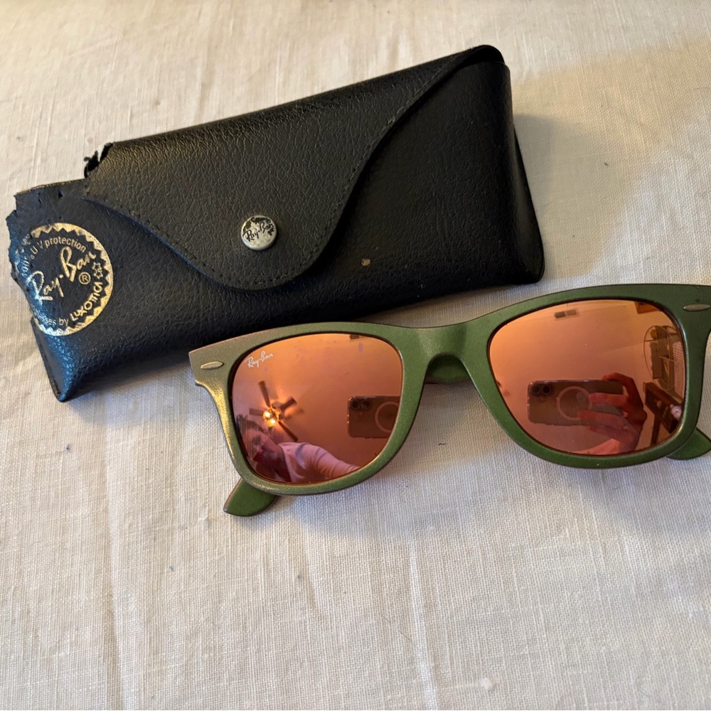 Ray-Ban sunglasses with leather case